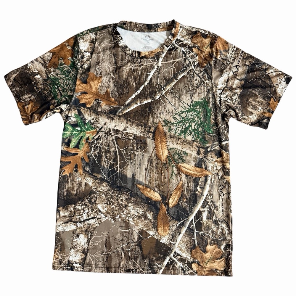 Realtree Men's Camo Lightweight Hunting Short Sleeve Outdoors Shirt - Size M